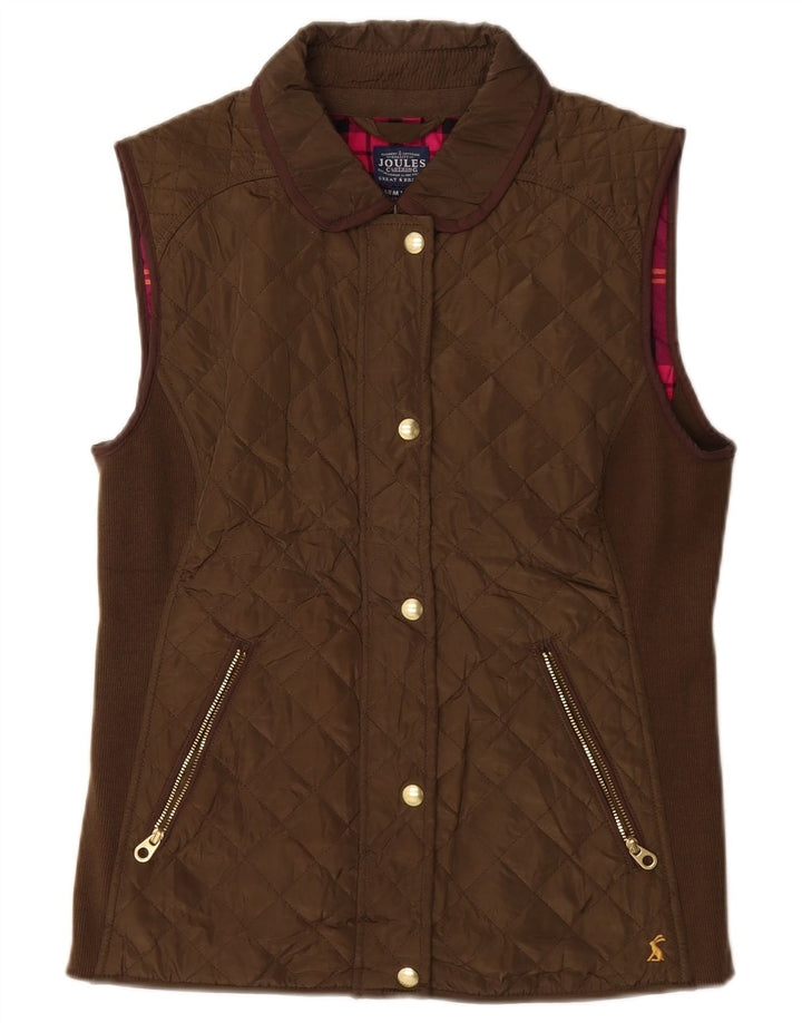 JOULES Γυναικείο Καπιτονέ Gilet UK 12 Μεσαίου καφέ Πολυεστέρας