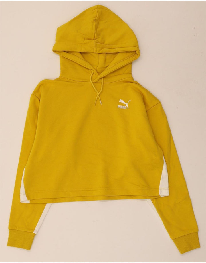 Γυναικεία κουκούλα με κουκούλα PUMA Crop UK 10 Small Yellow Colourblock