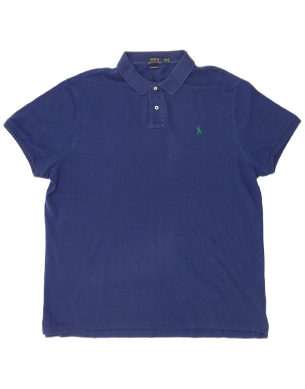 Polo Ralph Lauren Ανδρικό πουκάμισο Polo Custom Slim Fit 2XL Μπλε βαμβακερό