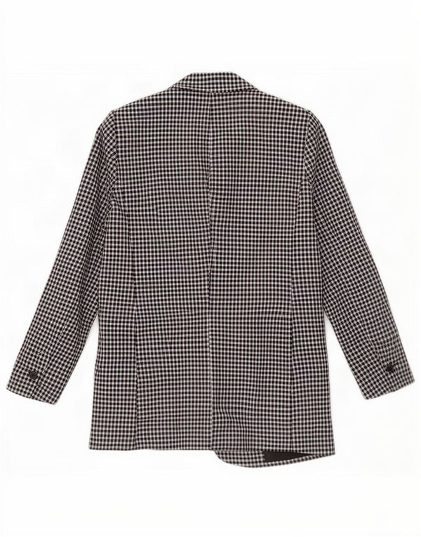Zara Γυναικείο τζάκετ με 1 κουμπιά μπλέιζερ EU 40 Medium Black Gingham