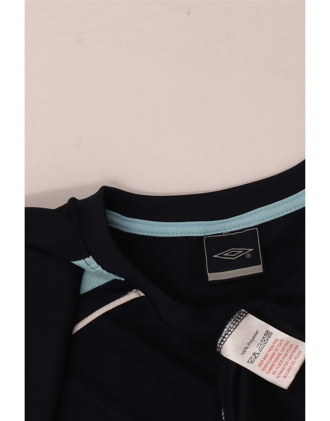 Ανδρικό γραφικό T-Shirt Umbro Top Large Navy Blue Colorblock Πολυεστέρας