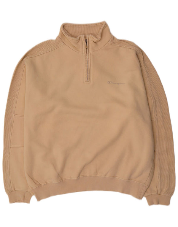 Ανδρικό φούτερ Champion με φερμουάρ Jumper XL Μπεζ βαμβακερό
