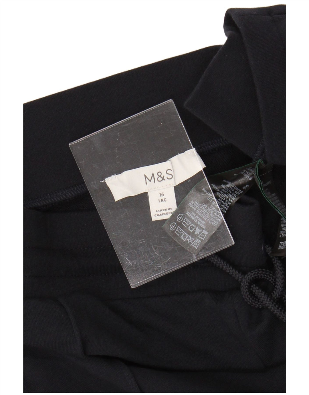 Marks & Spencer Γυναικεία φόρμα παντελόνια UK 16 Large Navy Blue από βαμβάκι