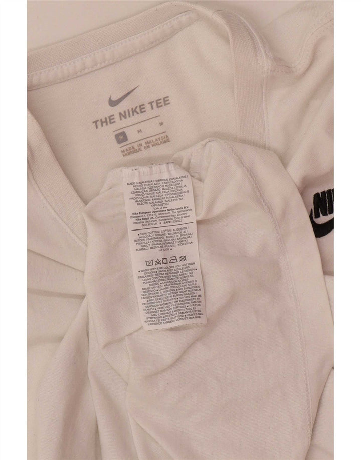 Ανδρικό μπλουζάκι Nike, μεσαίο λευκό βαμβακερό