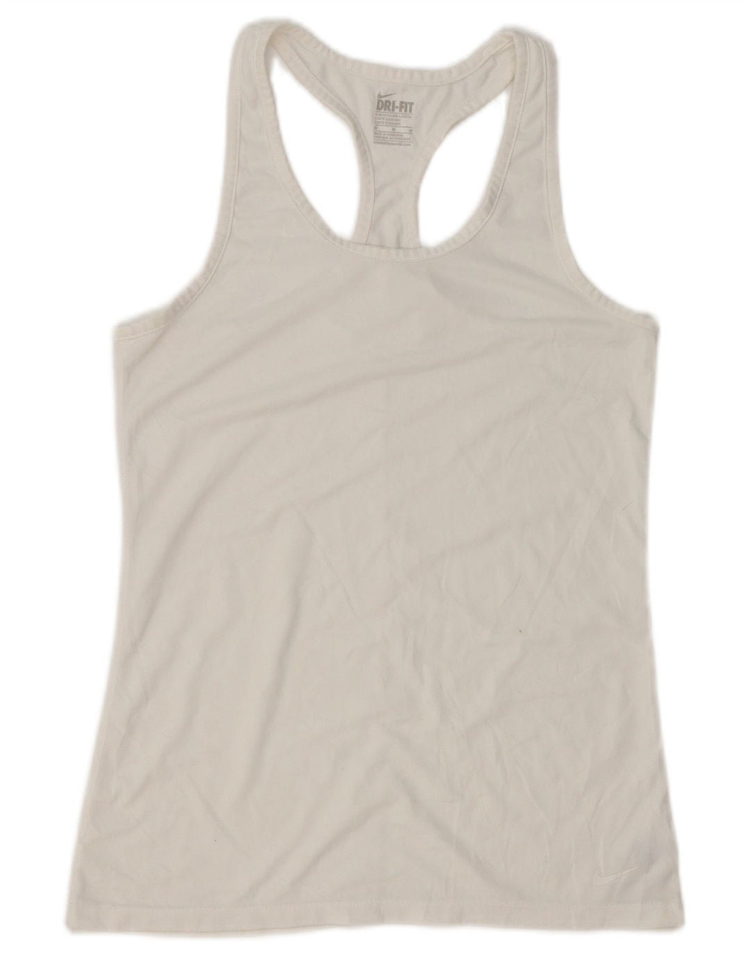 Γυναικείο γιλέκο NIKE Dri Fit Slim Fit Top UK 12 Μεσαίο λευκό πολυεστέρας