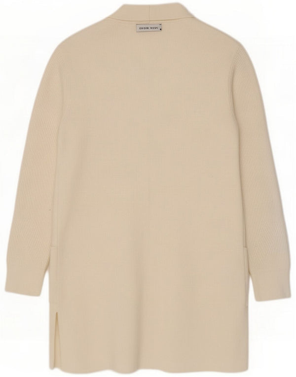 Marks & Spencer Γυναικείο Longline Ανοιχτό Ζακέτα UK 12 Medium Beige