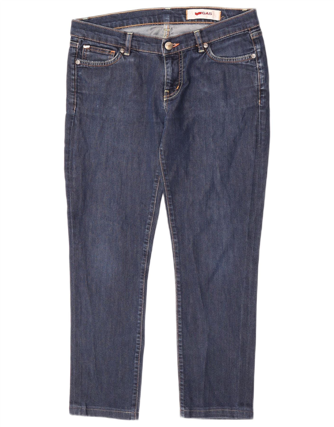 GAS Womens Crop Slim Jeans W29 L24 Μπλε Βαμβακερό