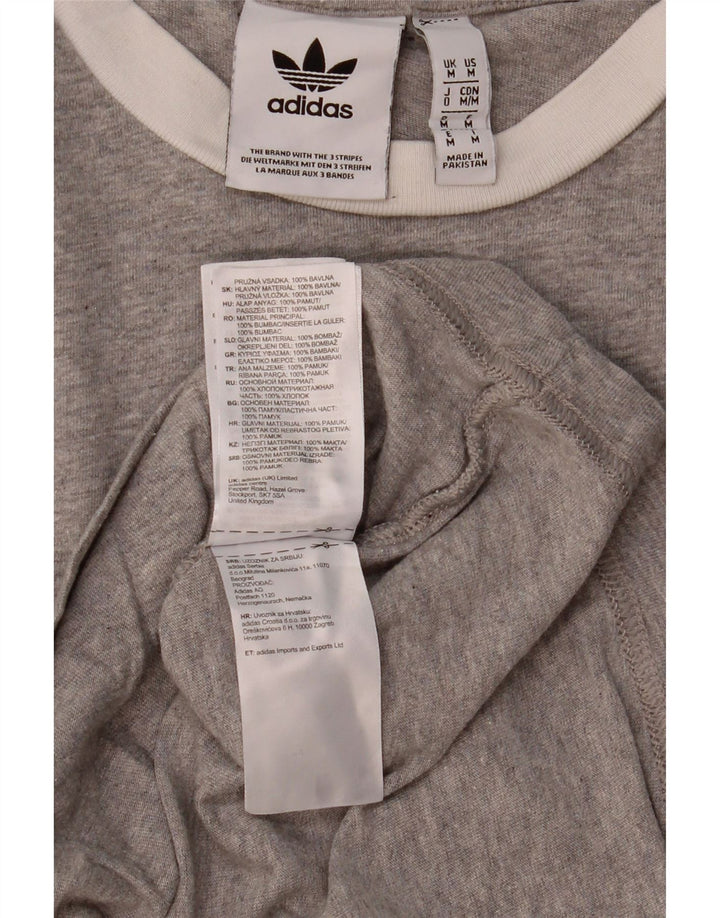 Ανδρικό T-Shirt Adidas Τοπ μεσαίο γκρι βαμβακερό