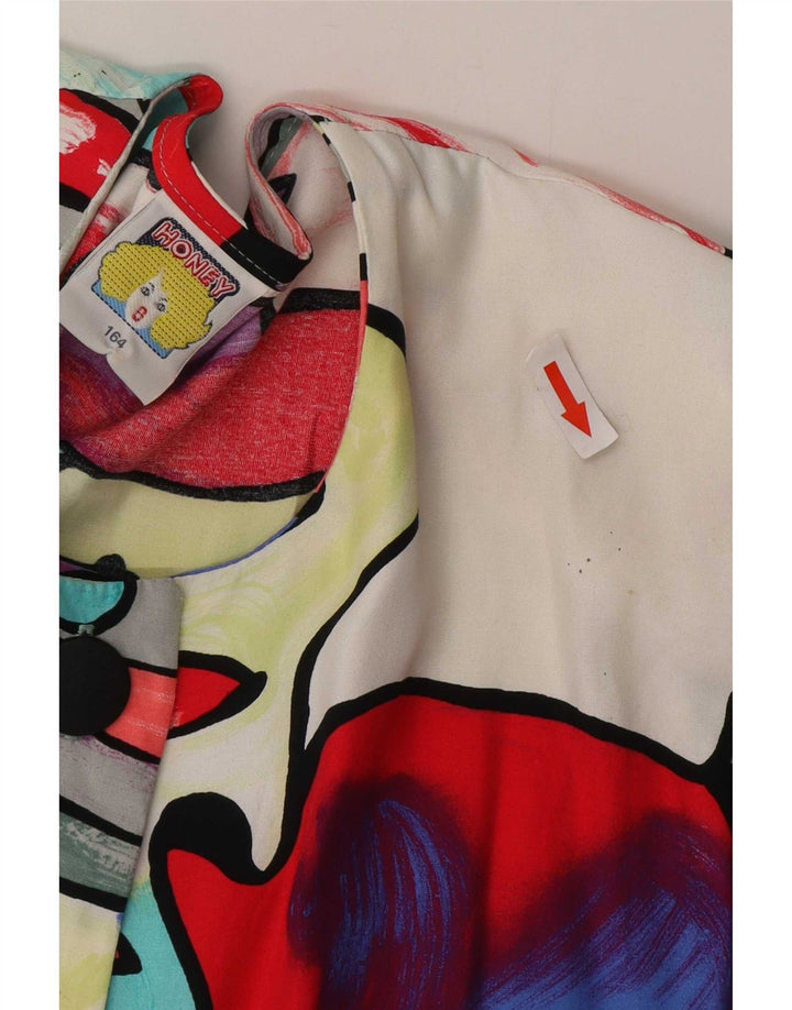 C&A Γυναικείο πουκάμισο Abstract Pattern Μπλούζα UK 16 Large πολύχρωμο