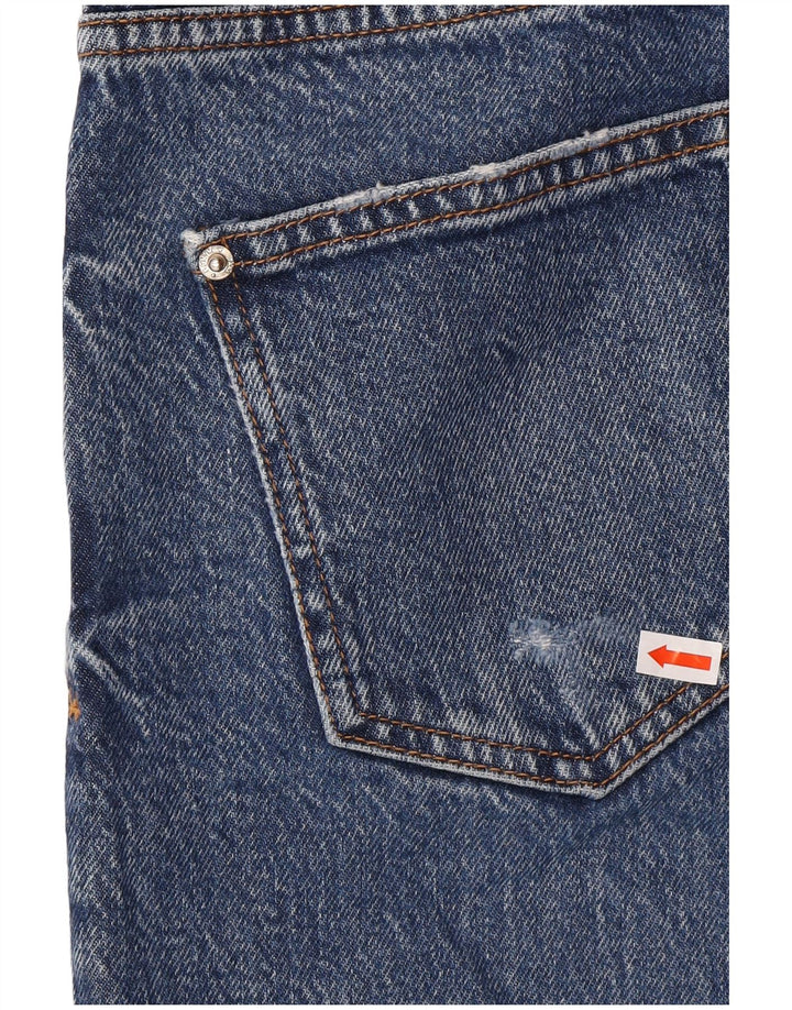 ZARA Womens Distressed Tapered Jeans EU 38 Small W28 L29 Blue