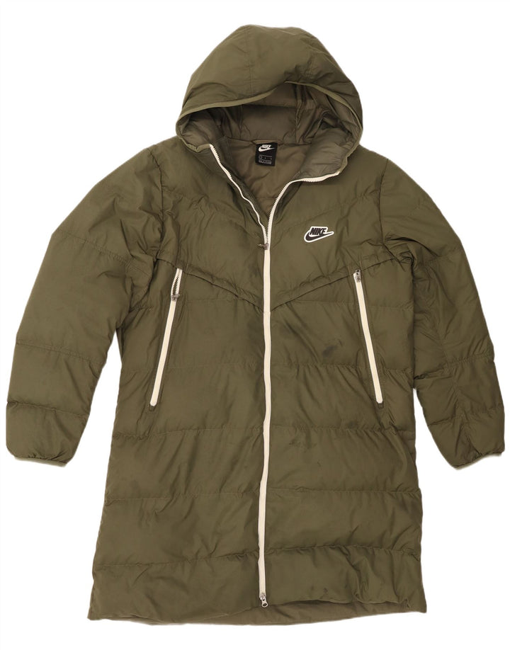 Ανδρικό παλτό Nike με κουκούλα UK 40 Large Khaki Polyester