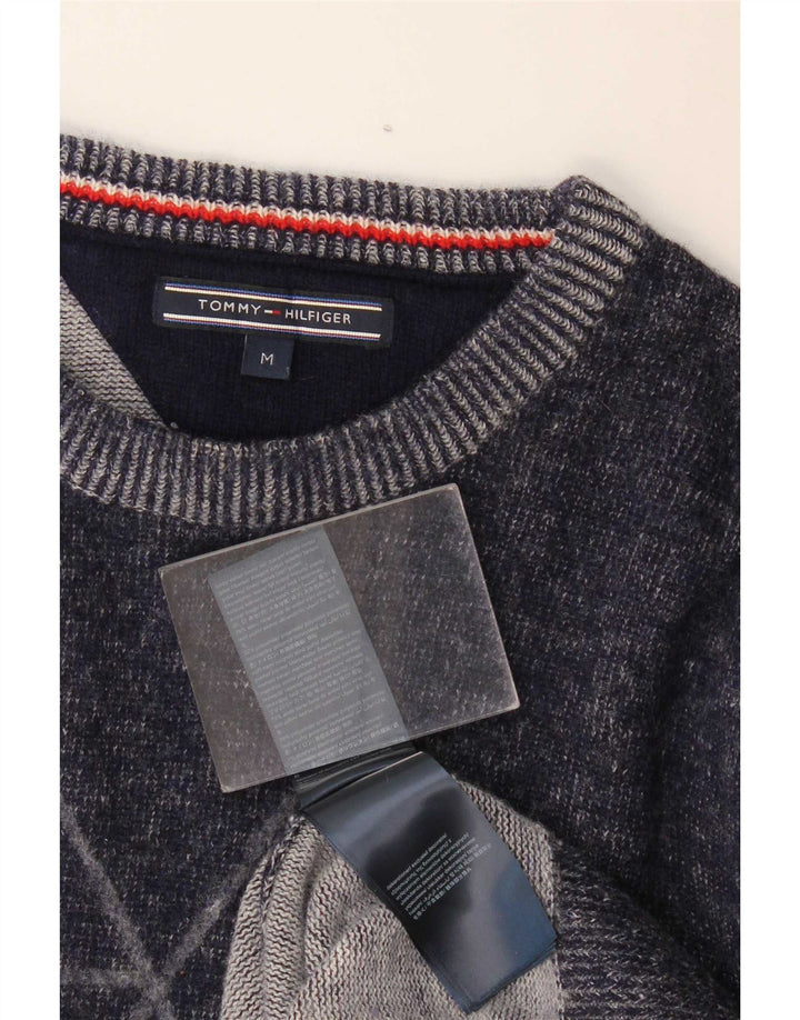 Ανδρικό πουλόβερ Tommy Hilfiger Graphic Crew Neck Jumper Medium Navy Blue Wool