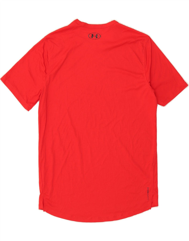 UNDER ARMOUR Mens T-Shirt Top Small Red Polyester Vintage Under Armour and Second-Hand Under Armour from Messina Hembry 