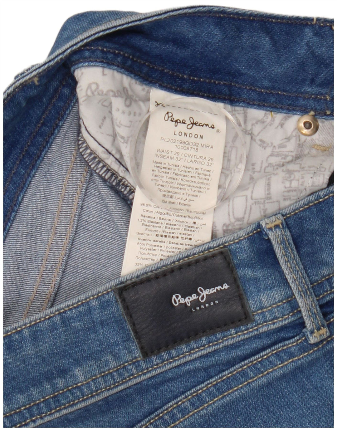 PEPE Jeans Γυναικείο Slim Jeans W29 L32 Μπλε βαμβακερό