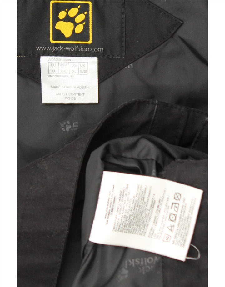 Jack Wolfskin Γυναικείο παλτό αντιανεμικό UK 18/20 XL μαύρο πολυεστέρα