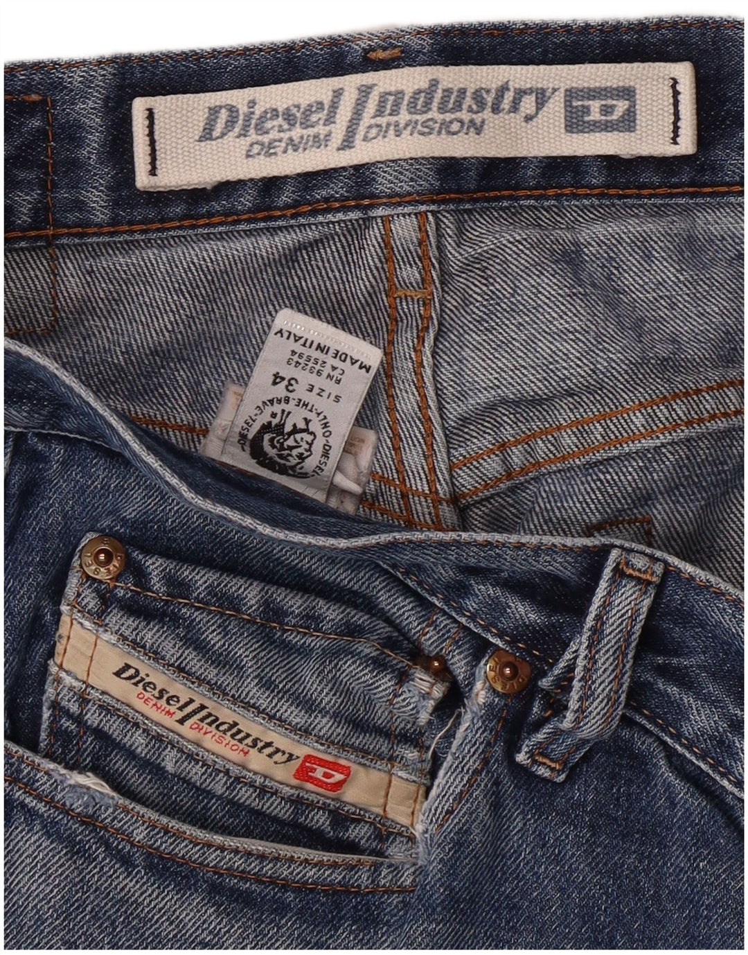 Ανδρικό τζιν DIESEL ίσιο W34 L33 Blue Cotton Classic