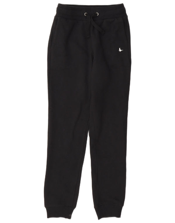 Jack Wills Γυναικεία αθλητική φόρμα παντελόνι Joggers UK 6 XS Μαύρο βαμβακερό