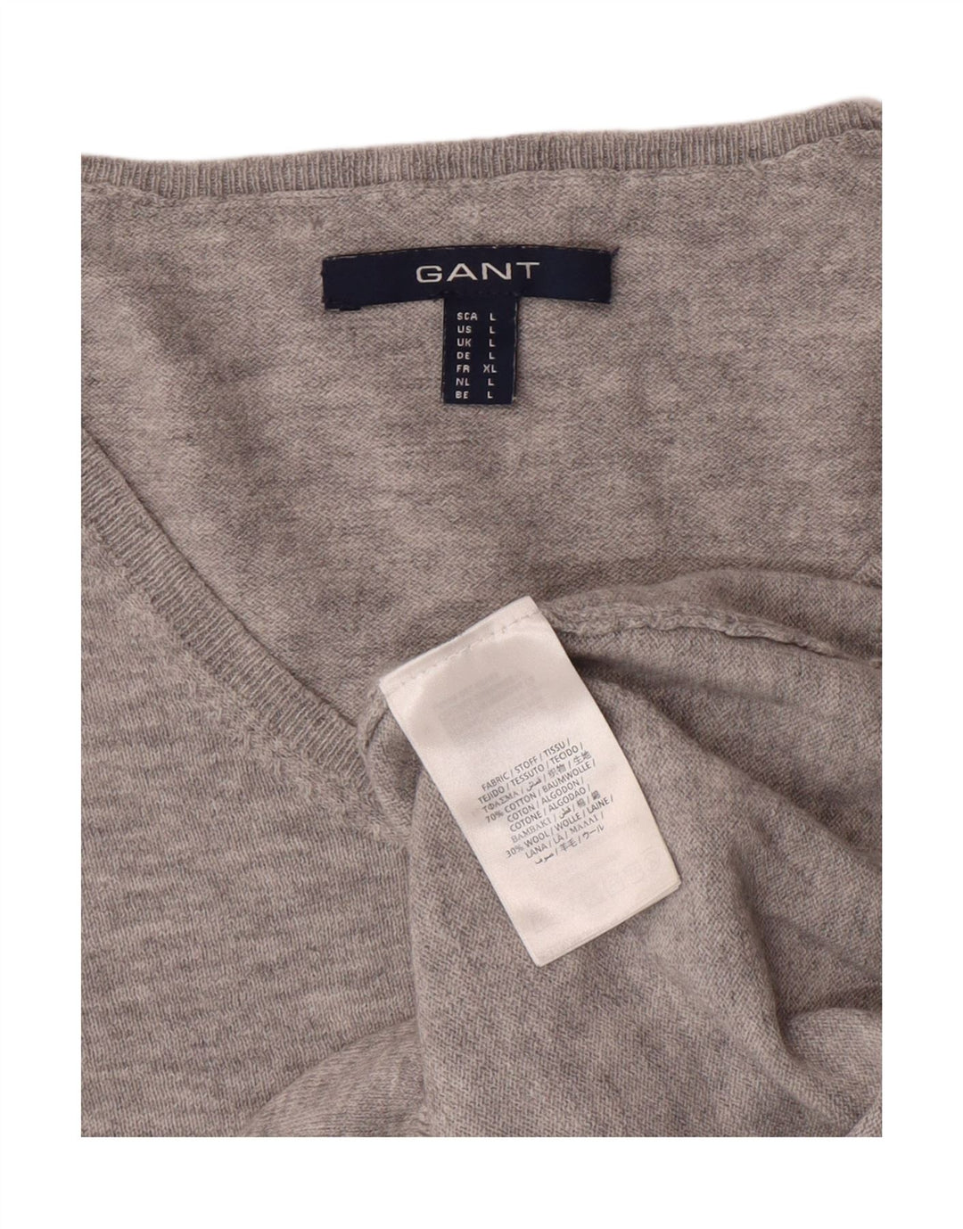 Womens V-Neck Jumper Sweater UK 14 Large Vintage Gant and Second-Hand Gant from Messina Hembry 