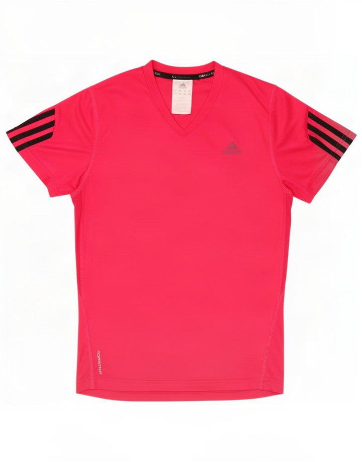 Γυναικείο T-Shirt Climacool Adidas Top 12 μεσαίου ροζ πολυεστέρα