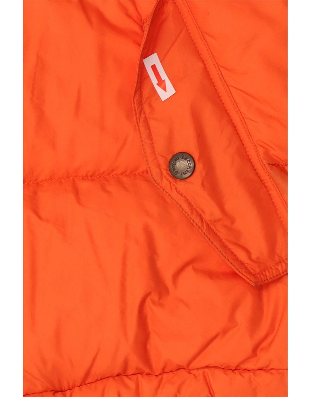 Sergio Tacchini Ανδρικό μπουφάν με κουκούλα UK 36 Small Orange Polyamide