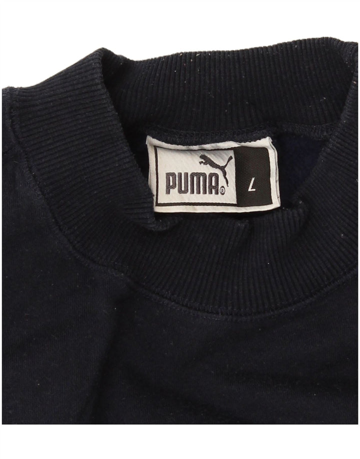 Γυναικεία γραφική φούτερ Puma Jumper UK 16 Large Navy Blue