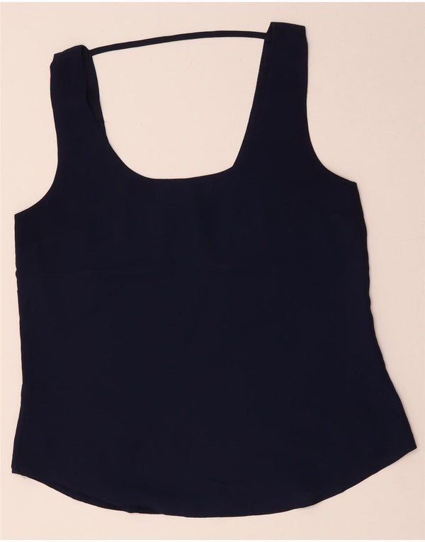 Oasis Γυναικεία Αμάνικη Μπλούζα Τοπ UK 10 Small Navy Blue