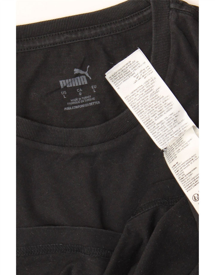 Ανδρικό T-Shirt Puma Top μεγάλο μαύρο βαμβακερό