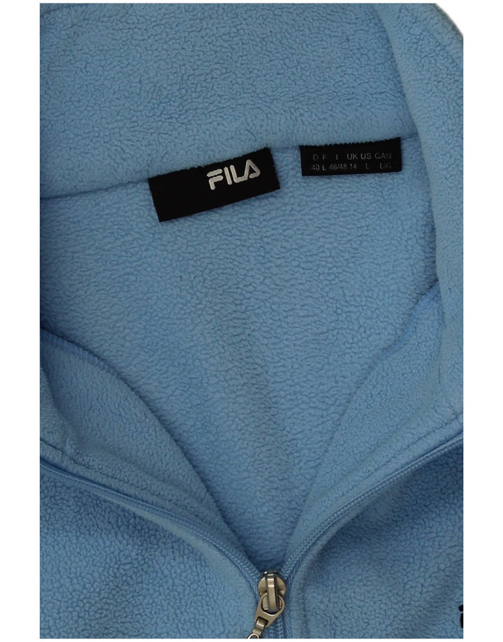 Fila Γυναικείο φερμουάρ Fleece Jumper UK 14 Large Blue Polyester