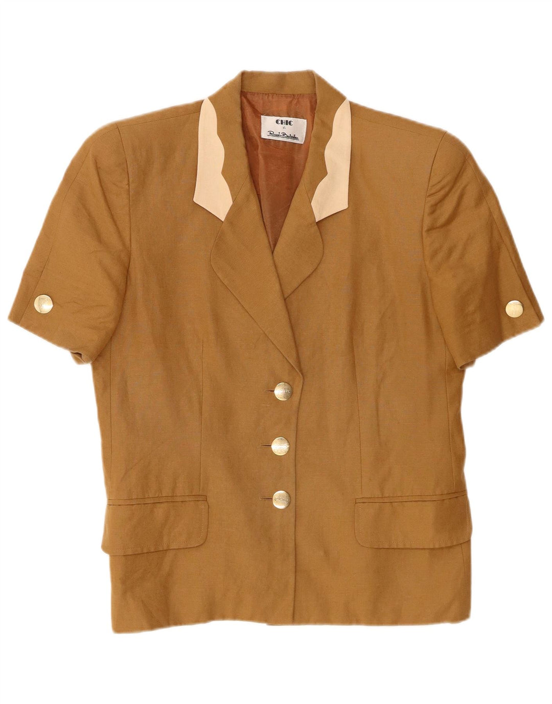 Renato Balestra Γυναικείο σακάκι 3 κουμπιών UK 12 Medium Beige