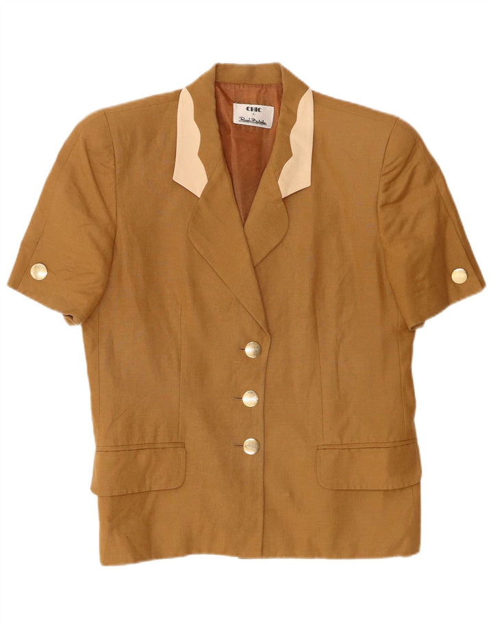 Renato Balestra Γυναικείο σακάκι 3 κουμπιών UK 12 Medium Beige
