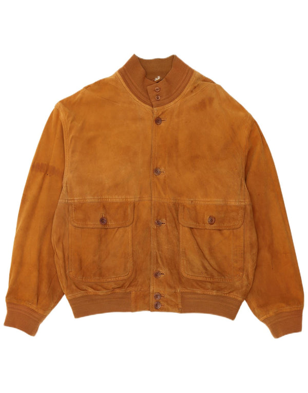 Vintage Γυναικείο Suede Bomber Jacket UK 18 XL Brown