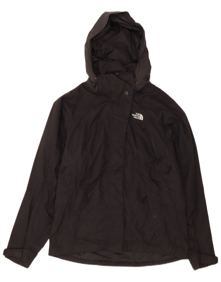 The North Face γυναικείο μπουφάν με κουκούλα αντιανεμικό UK 14 Medium Black Nylon