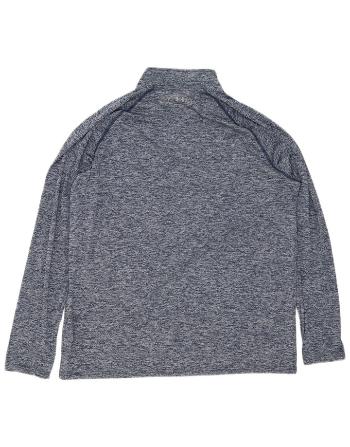 Ανδρική φόρμα αθλητικής φόρμας Under Armour Heat Gear πουλόβερ Top Large Blue Flecked