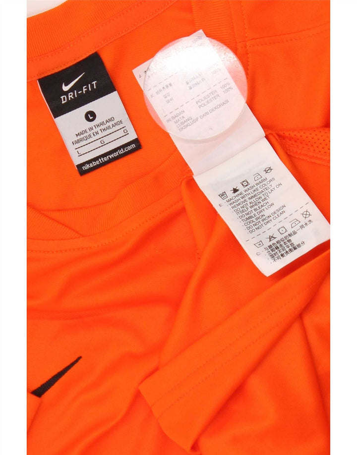 Γυναικείο γραφικό μπλουζάκι Nike τοπ μεγάλο πορτοκαλί πολυεστέρα