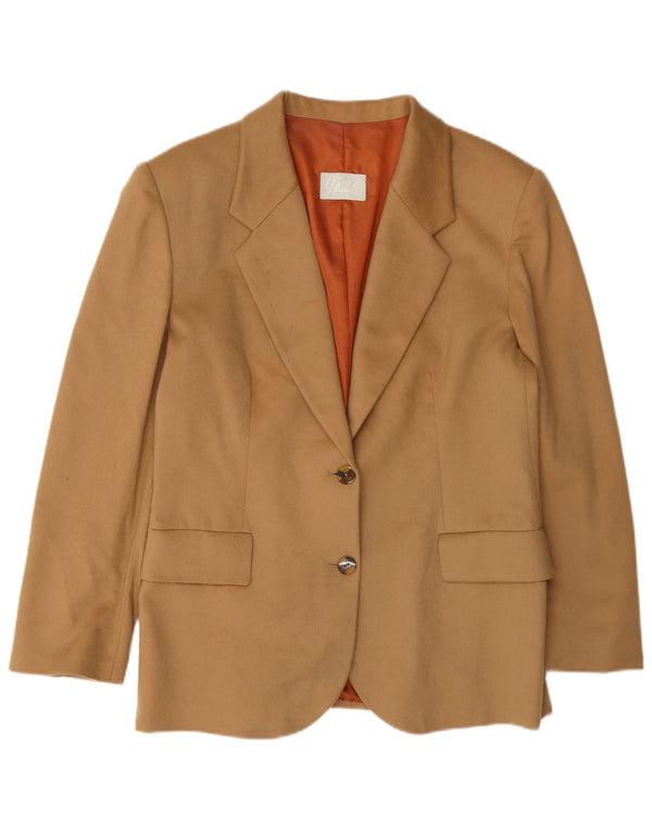 Michelle Γυναικείο Μπουφάν Blazer με 2 Κουμπιά IT 48 XL Μπεζ μαλλί