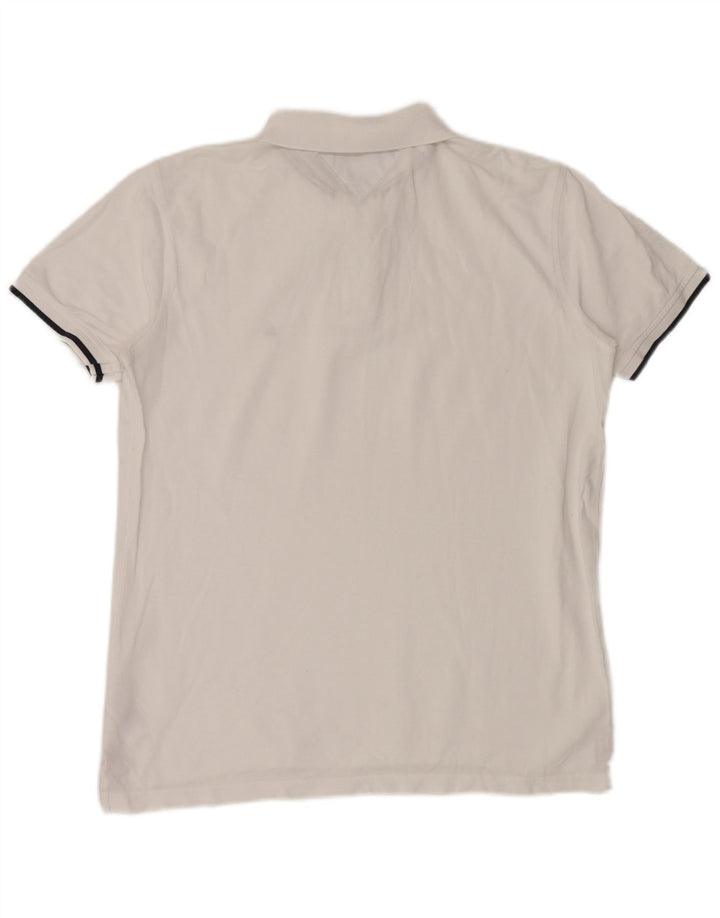 TOMMY HILFIGER Ανδρικό πουκάμισο πόλο με κανονική εφαρμογή, μεγάλο λευκό βαμβακερό