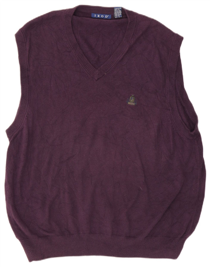 Izod Ανδρικό γιλέκο Tank Top Μεγάλο Μωβ Βαμβακερό