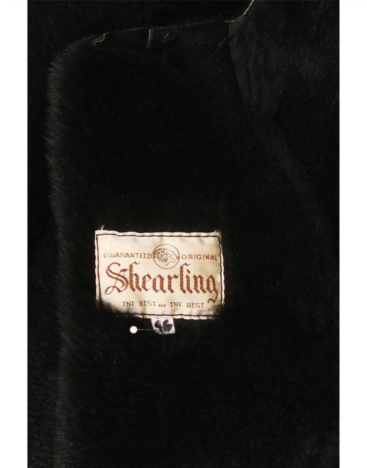 Vintage Γυναικείο Παλτό Shearling IT 46 Large Black Shearling