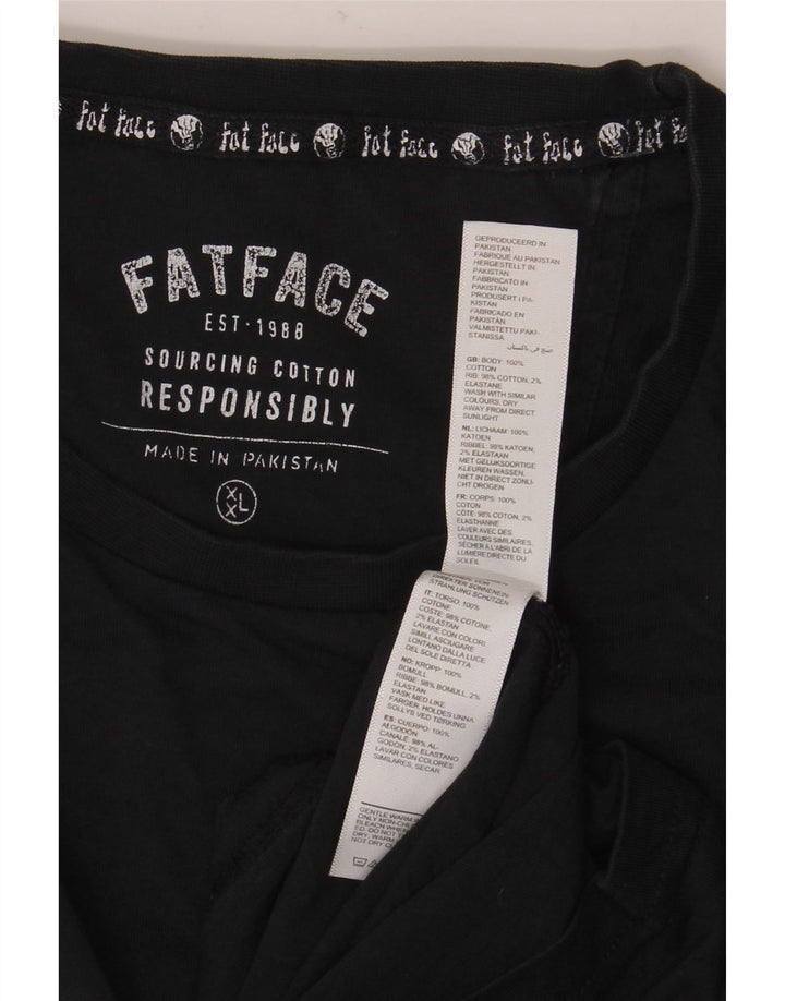 Ανδρικό T-Shirt Fat Face Top 2XL Μαύρο βαμβακερό