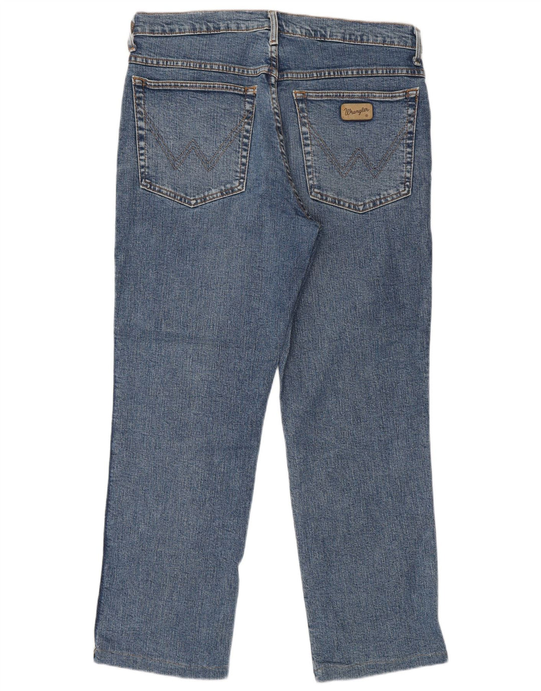 WRANGLER Mens Texas Straight Jeans W32 L27 Blue Cotton