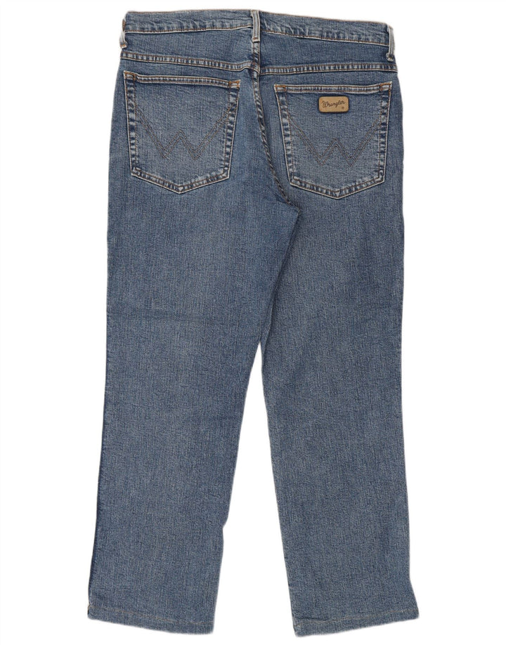 WRANGLER Mens Texas Straight Jeans W32 L27 Blue Cotton