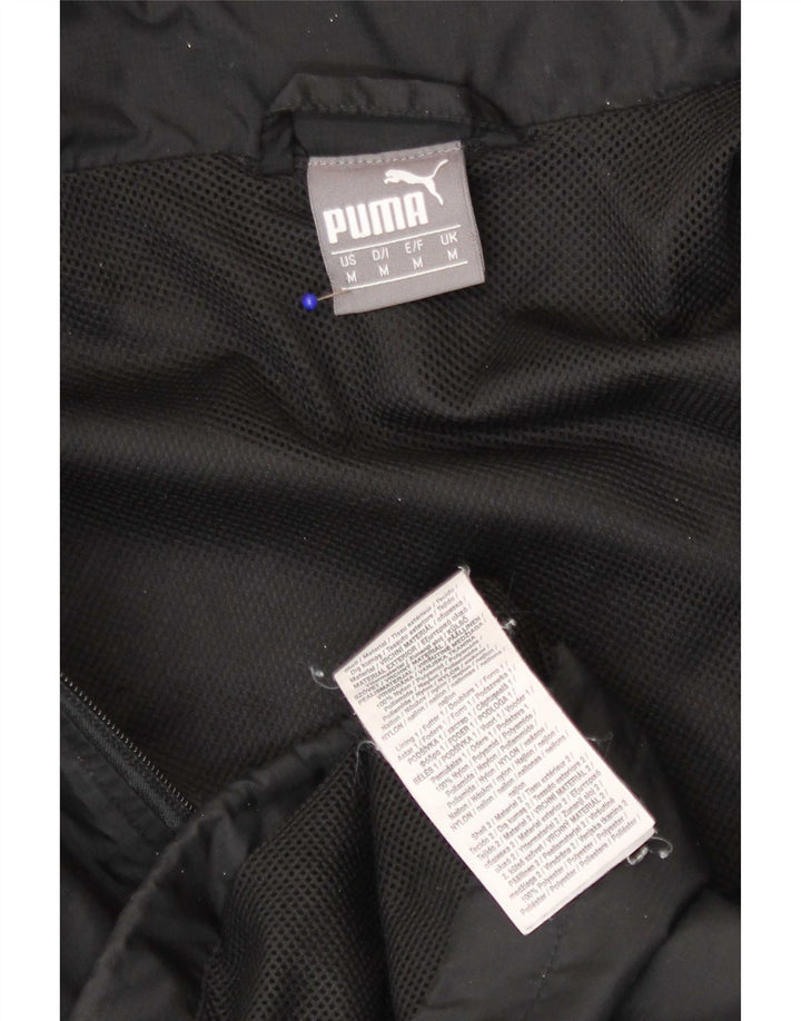 Puma Ανδρικό μπουφάν βροχής με κουκούλα UK 38 Medium Black Nylon