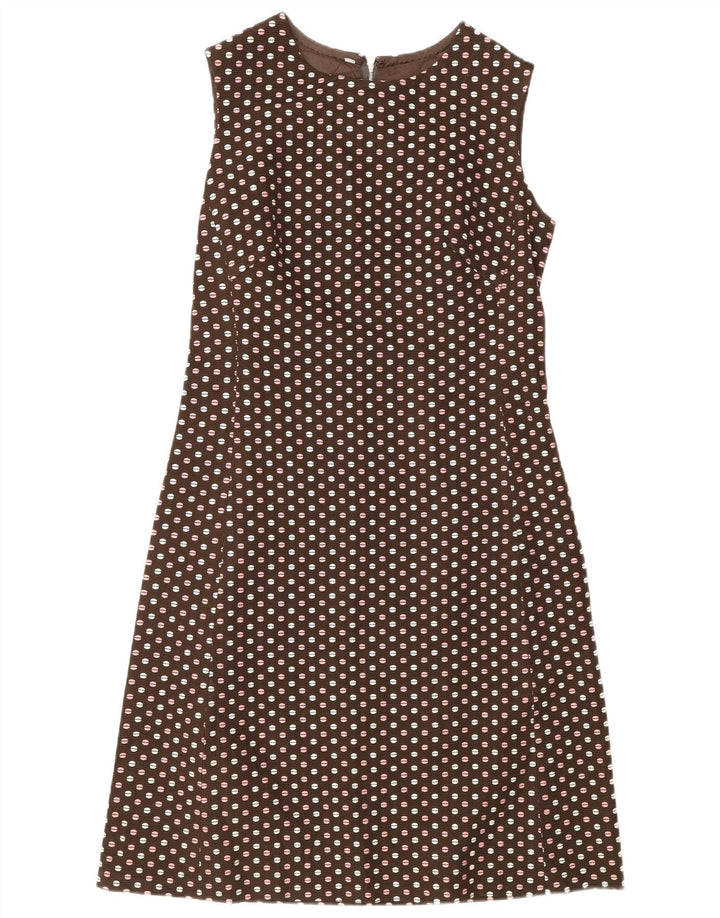 Vintage γυναικείο σετ 3 κουμπιών 2 τεμαχίων IT 48 XL καφέ πουά