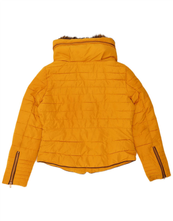 Zara Γυναικείο μπουφάν με κουκούλα UK 16 Large Yellow