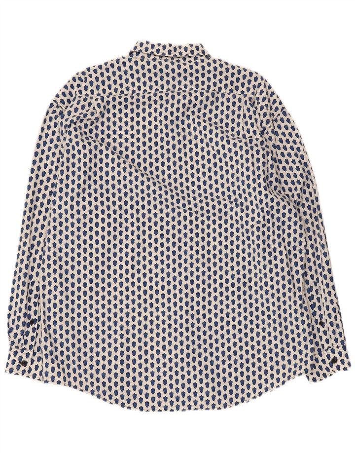 Souleiado Γυναικείο Abstract Pattern Πουκάμισο μεγάλου μεγέθους US 4 Small White