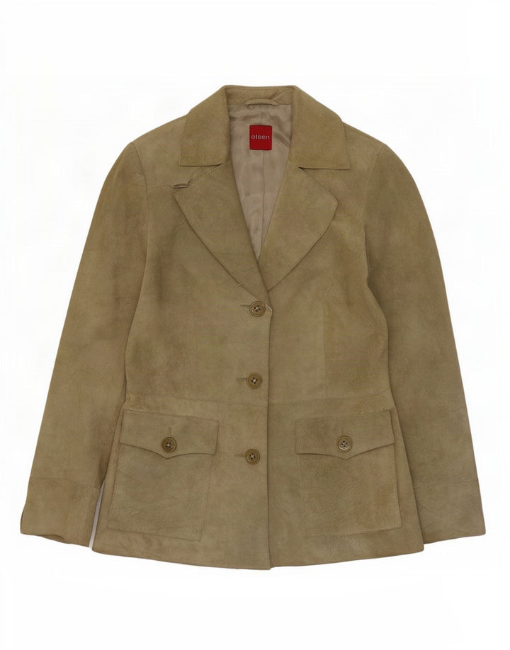 Olsen Γυναικείο μπουφάν με 3 κουμπιά Suede Blazer UK 8 Small Green Acetate