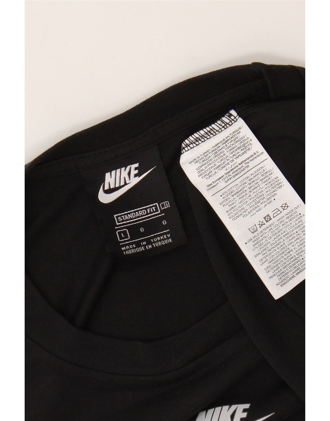 Ανδρικό μπλουζάκι NIKE Standard Fit Top μεγάλο μαύρο βαμβακερό