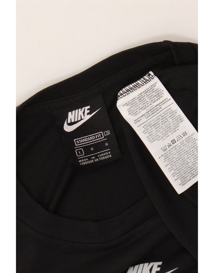 Ανδρικό μπλουζάκι NIKE Standard Fit Top μεγάλο μαύρο βαμβακερό