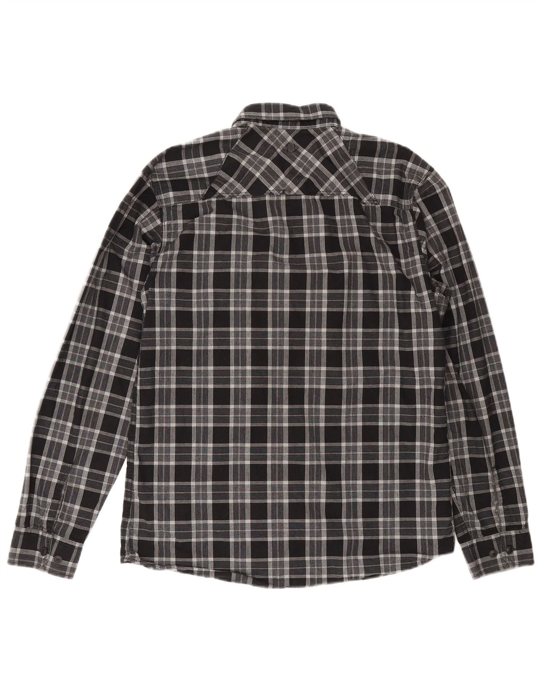 JACK & JONES Mens Core Flannel Shirt Large Black Check Cotton