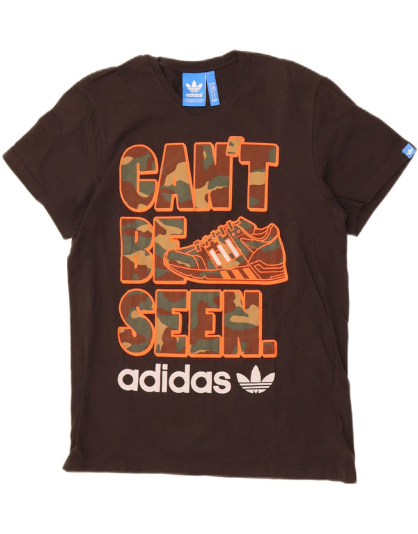 Ανδρικό γραφικό T-Shirt Adidas Top Medium Μαύρο